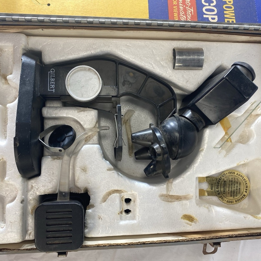 Vintage Gilbert Microscope & Lab Set No.13082 Binocular Viewer Incomplete - Picture 3 of 11